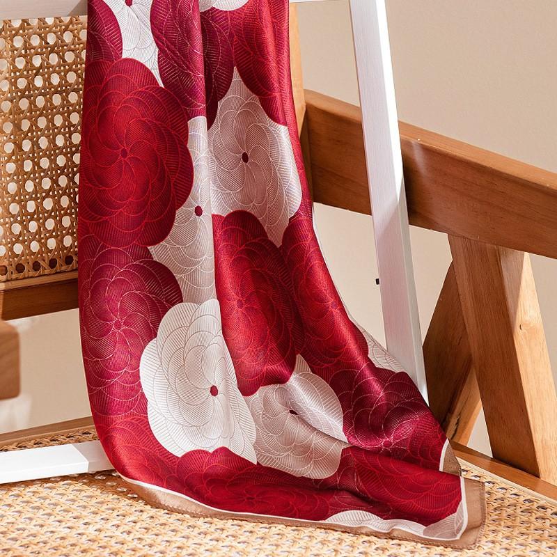 100% mulberry silk  new retro polka dot printed silk scarf shawl sunscreen