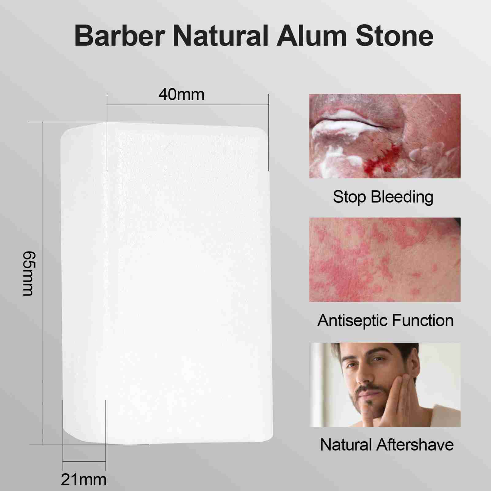 MfySpace Alum Steen 100% Natuurlijk Geurloos Aftershave Deodorant Alternatief Verzacht de Huid Na het Scheren Barbier Stop
