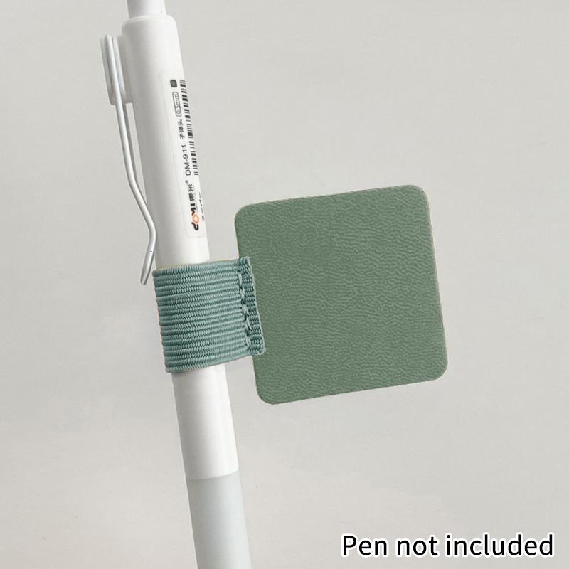 Pen Loops Pencil Holders Self-Adhesive Pu Leather Pad For Stylus Pencil Books Notebooks Anti-Lost Anti-Fall Elastic Loops