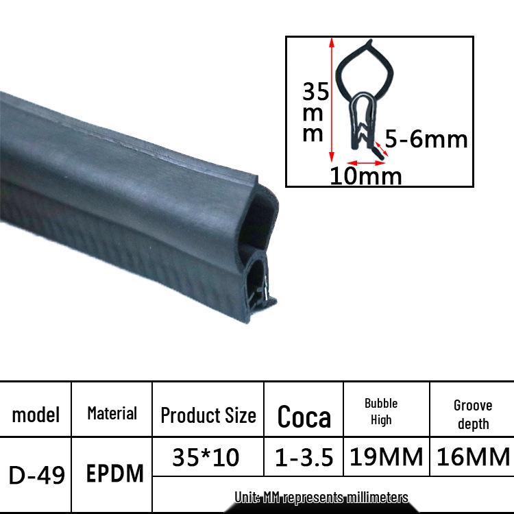 U-Shaped Waterproof Anti-Collision Dustproof Electrical Cabinet Rubber Seal