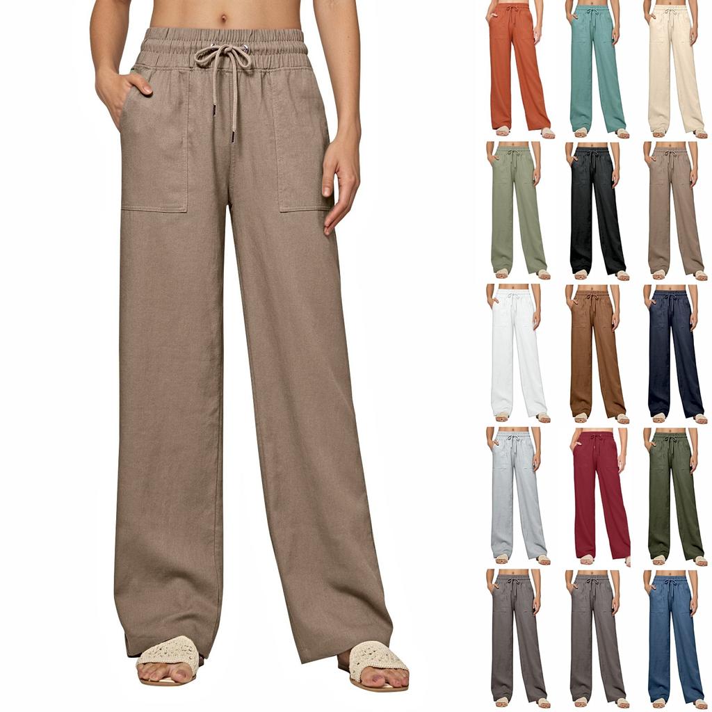 Women's Straight Pants Fashion Casual Pants Nine Point Harlan Pants