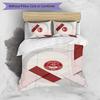 Set Biancheria da Letto Stampato Aberdeen FC 3 Pezzi Copripiumino Traspirante con Federe Biancheria da Letto Decorativa per Camera da Letto Casa