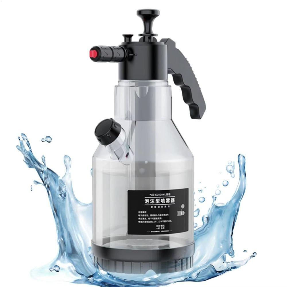 Side-Opening Lid Snow Foam 2L Capacity Pressure Spray Bottle Car Wash Sprayer  Floor Cleaning