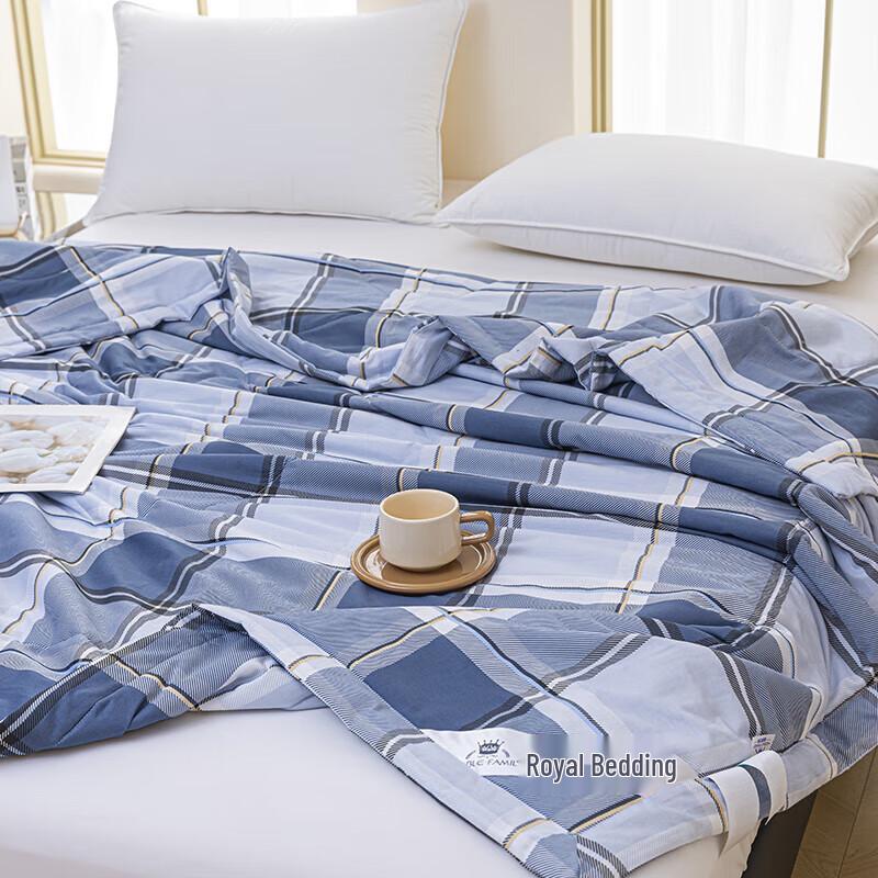 Royal Sleep Home Cotton Checkered Summer Quilt