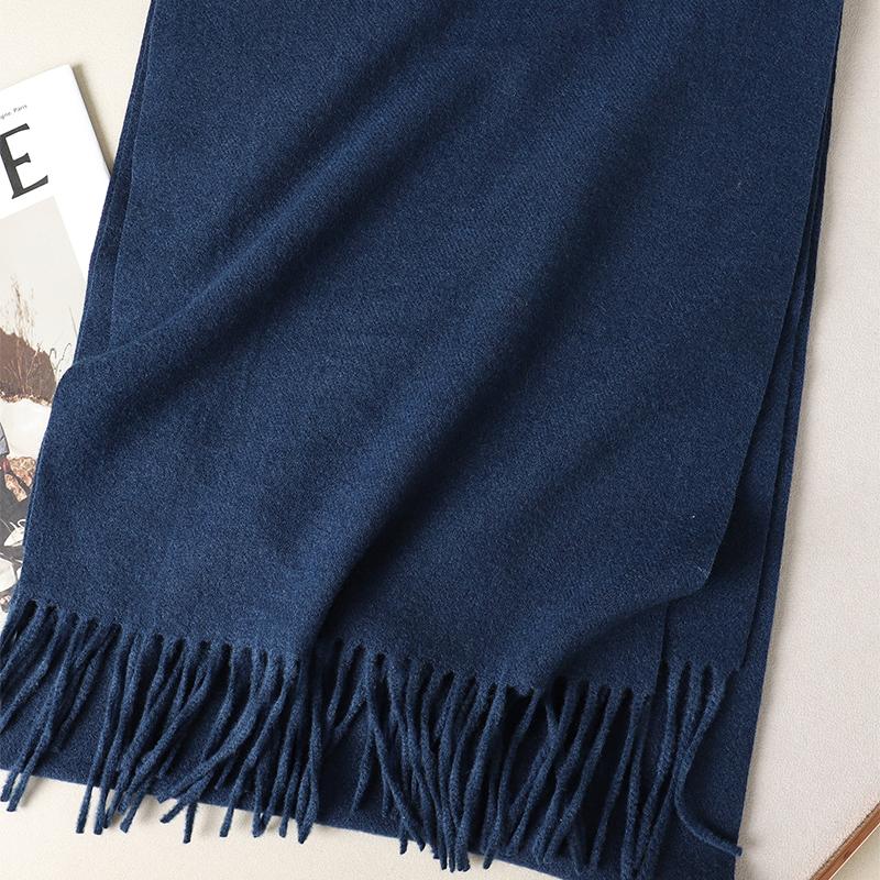 Kaffee Schal für Damen Lange Warme Kaschmirschals Winter Hijab Einfarbig Damen Stola Wickel Weiblich Pashmina Bandana Kopftücher