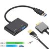 Video Adapter High-Speed 2-in-1 Definition Cord Converter Cable Dual-Output Multi-Display Adapters Parts Projection Laptop