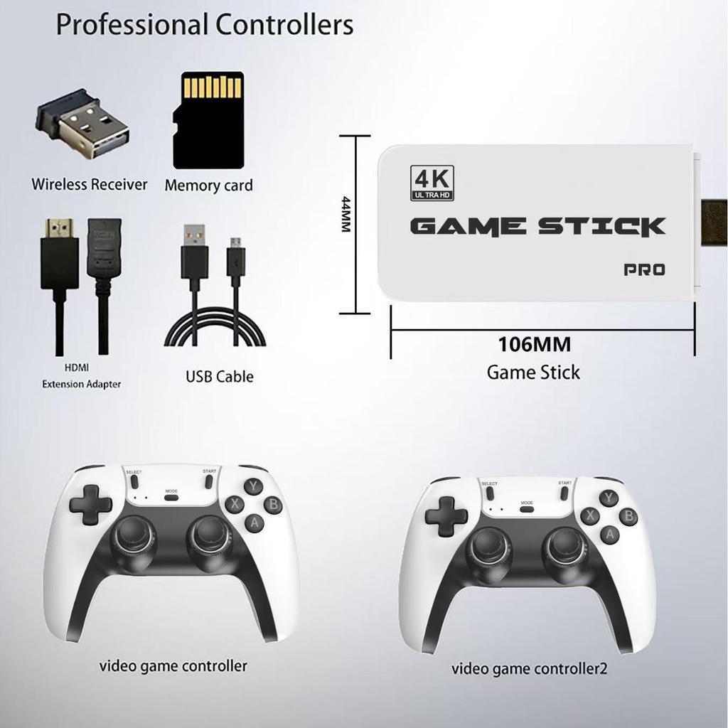 M15 4K HD Home Game Console with Dual Wireless Joysticks for TV & PC