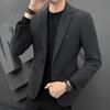 Autumn Woolen Suit Men's Suit Slim Fit Korean Version of Youth Ruffian Handsome Casual Suit Formal Jacket Top Tide