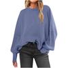 Sleeve Sweaters For Women Casual Crewneck Knitted Fall Winter Loose Pullover Cute Sweater Tops