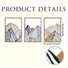 3Pcs Mountain View Line Iron Wall Art Home Wall Decor