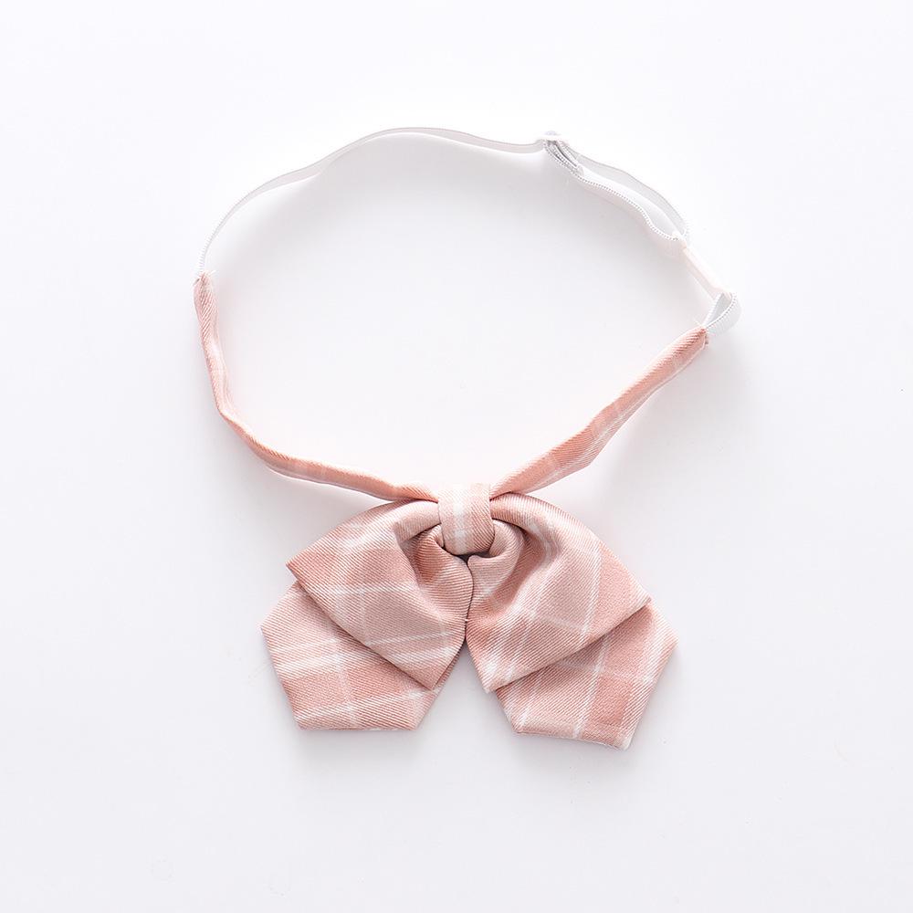 Клетчатый двуслойный галстук-бабочка 12 цветов для школьной формы