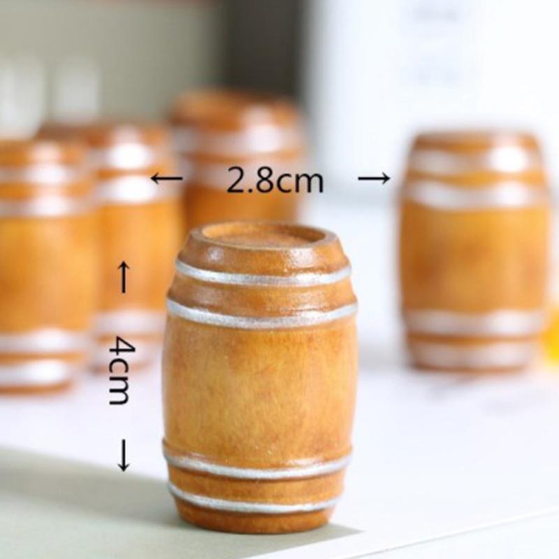 1:12 Casa delle Bambole Miniatura Mini Botte di Birra in Legno Decorazione per la Casa
