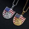 Pendant Hip Hop Hiphop Jewelry Flag Eagle Accessories Necklace