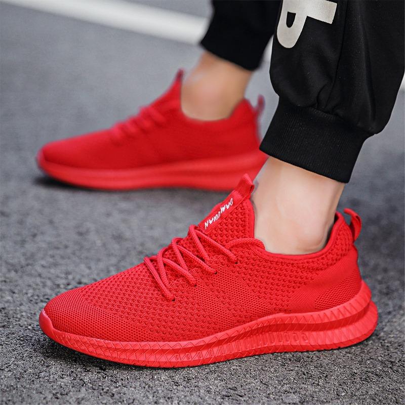 Damyuan Mesh Breathable Men Casual Sneakers Lace-up Vulcanized Shoes Plus Size Gym Walking Athletic Sport Footwear Zapatos