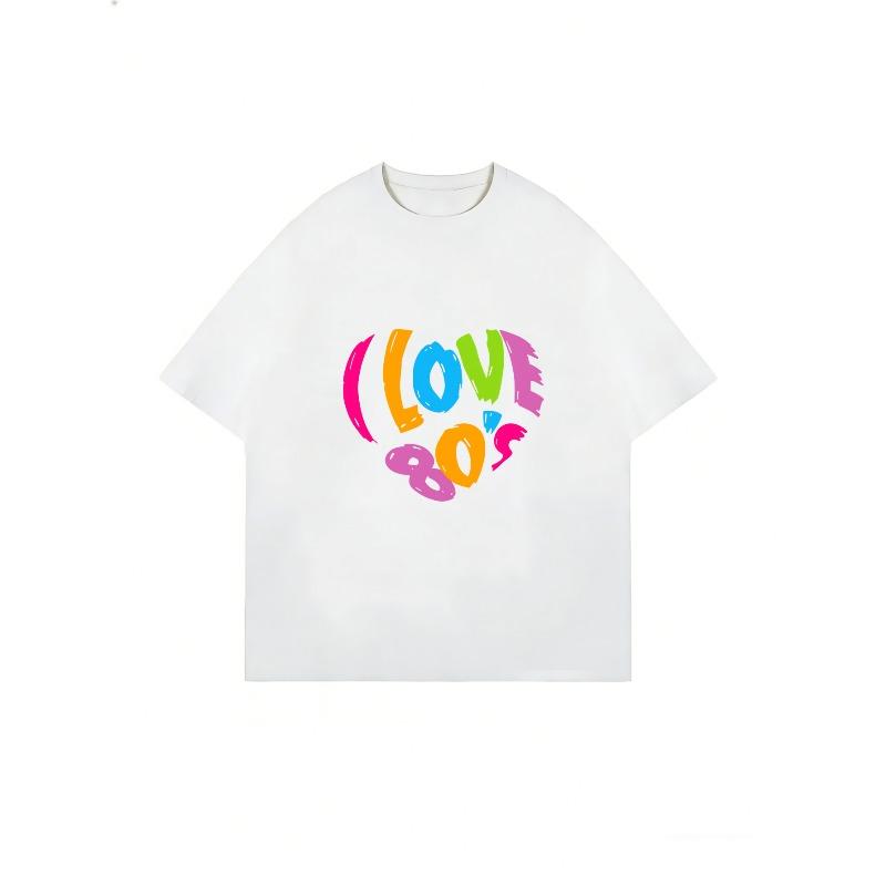 Oversized T Shirt Dress Black Love 80s Rainbow Print Graphic Tee For Casual Wear Party Outfit Street Style Fashion Statement Piece