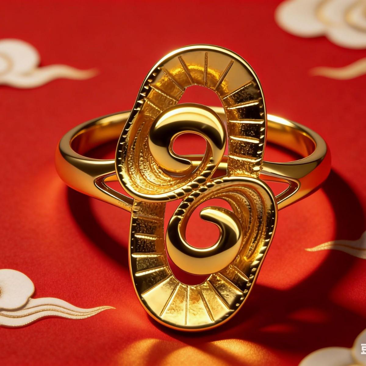 Vietnamese Sand Gold Fire-Baked Wedding Ring - Classic, Fashionable, Versatile, and Non-Tarnishing Jewelry. Adjustable золотой