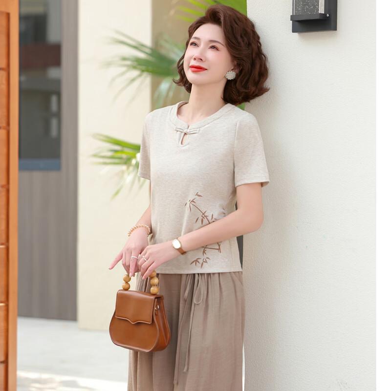 Elegant Summer Two-Piece Set for Middle-Aged Women
