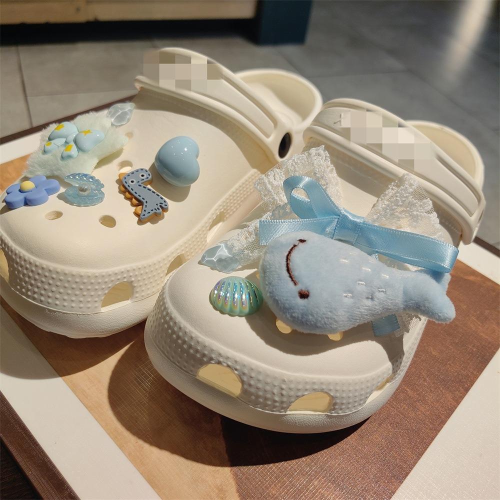 Shoe Charm for Crocs DIY 3D Plush Cartoon Animals Shoe Decoration Buckle for Croc Charms Hole Shoes Accessories