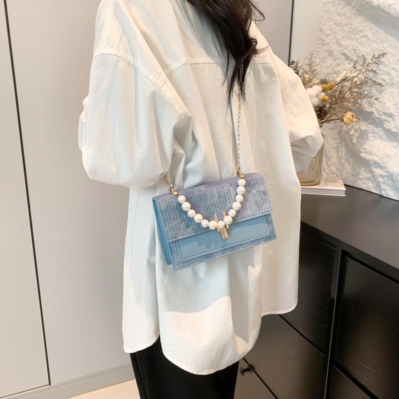 Trendy Street Style Pu Small Square Bag For Women 2024 Chic Summer Shoulder Bag