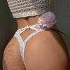 CINOON Women Sexy Lace Panties Transparent Low-waist Underpant Hollow Out Thong Female  Embroidery G-string Underwear Lingerie