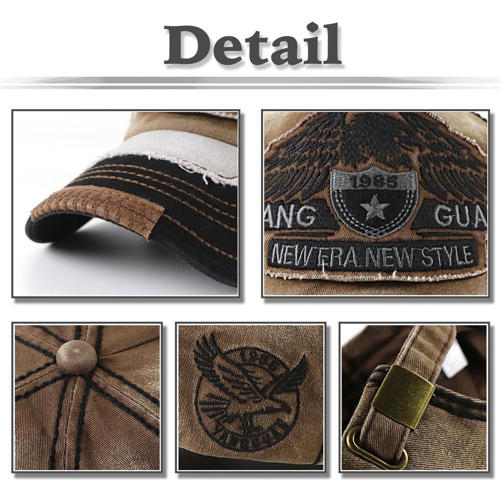 White Fang Eagle Print Logo CA732 for Men and Suitable for Running and Outdoor Activities Cap, (Black), Women,