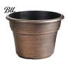 Planters for Flowers Retro Flower Pot with Saucer, Bronze Finish Plant Drainage Holes, Pots Succulents Breathable Thickened Plastic Planter