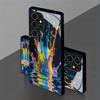 Color ink patterned glass phone case suitable for Samsung Galaxy S26 S25 S24 S23 S22 S20 FE/Ultra/Plus anti drop back cover