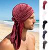Cappello Pirata Traspirante, Fascia per la Testa Vintage con Strappi e Nastro Regolabile, Cappello Bandana in Tessuto Lavato Stile Streetwear per Uomini Donne