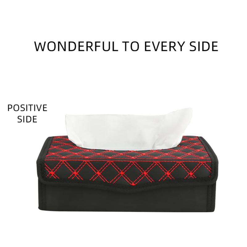 Auto Taschentuchbox PU Leder Auto Papierhandtuchhalter für Armaturenbrett Armlehne Büro Zuhause Schreibtisch Auto