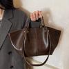New Women's Soft Leather Tote Bag Large Capacity Single Shoulder Handbag for Daily Commute Work Casual 2025 Fashion Underarm Bag