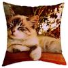 Office Living Room Home Pillowcase Cute Little Lazy Cat Pattern Pillowcase Car Ornaments