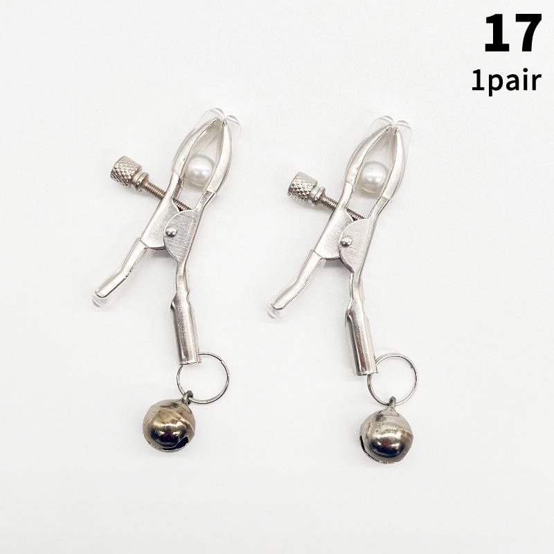 1 Pair Adult Nipple Clamps Metal Milk Clip Breast Clitoris Massage Sex Toy for Couples Novelty Lover Game Female Sex Toys