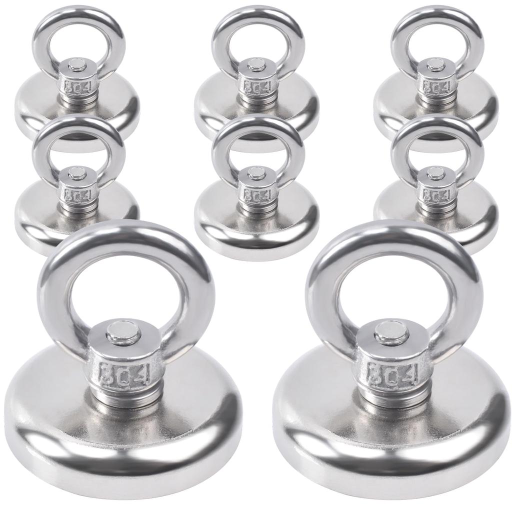 OCEUMAOA Super Strong Neodymium Magnet Pack of 32mm 35kg Weight Powerful Super Strong Strong For Commercial Wall and Warehouses Hooks, 8, Diameter,