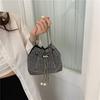 Live Stream Shiny Diamond-encrusted Bucket Bag Full of Diamond Bags 2025 Summer New Trendy Spring and Summer Bright Diamond Handbags Women's Bags