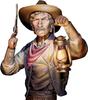 Nuts Planet Scale Bust of a 19th Century American Wild West Unpainted Resin Assembly 1/10 Sheriff, Kit, NP-B050 (Human)