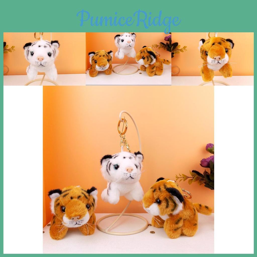 Entzückender Plüschtiger Schlüsselanhänger Spielzeug Perfekt Für Kinder Gemütliches Weißer Tiger Geschenk Mit Silbernem Clip