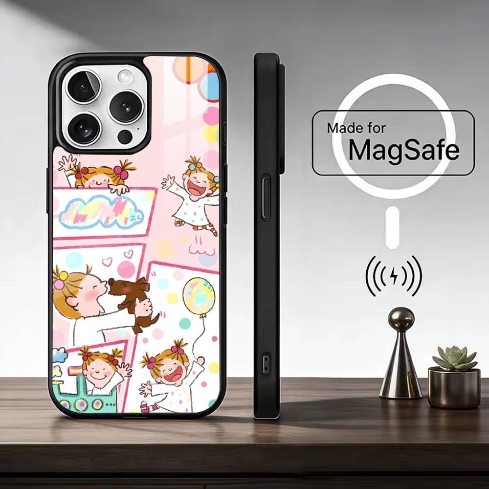 Coco-chan Phone Case For iPhone17,16,15,14,13,12,11 Plus,Pro Max Magnetic For Magsafe Wireless Charging iPhone14Plus