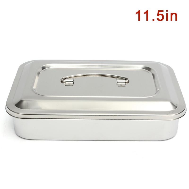 Dental Tray Surgical Nursing Lid Medical Equipment Steriliser Container For Dentist Storage Box Stainless Steel Instrument