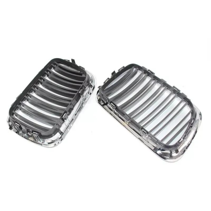 For BMW E36 3 Series 1997-1999 Car Grille Double Line Front Kidney ABS Front Hood Grill Black 51138195152 51138195151 Parts