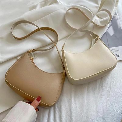Nowa moda damskie torby retro jednolity kolor skóra plutonowa na ramię pod pachę casualowe damskie torby