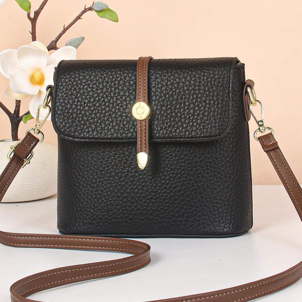 Stylish Pink Bucket Bag For Women With Large Capacity Soft Pu Casual Design Black