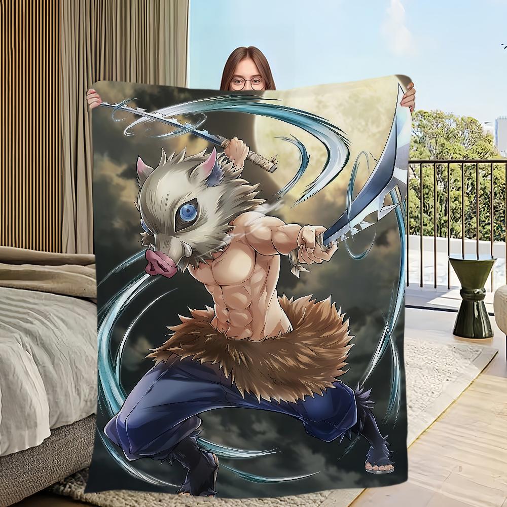 classic anime art cool hot Flannel warm soft plush blanket I-Inosuke H-Hashibira sofa living room hogar bedroom travel gift home
