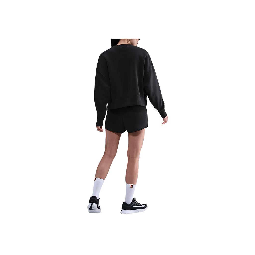 Nike Court Heritage Phoenix Fleece Oversized Logo Letter Crewneck Sports Long Sleeve Sweatshirt Women Sweatshirt HJ8989-010