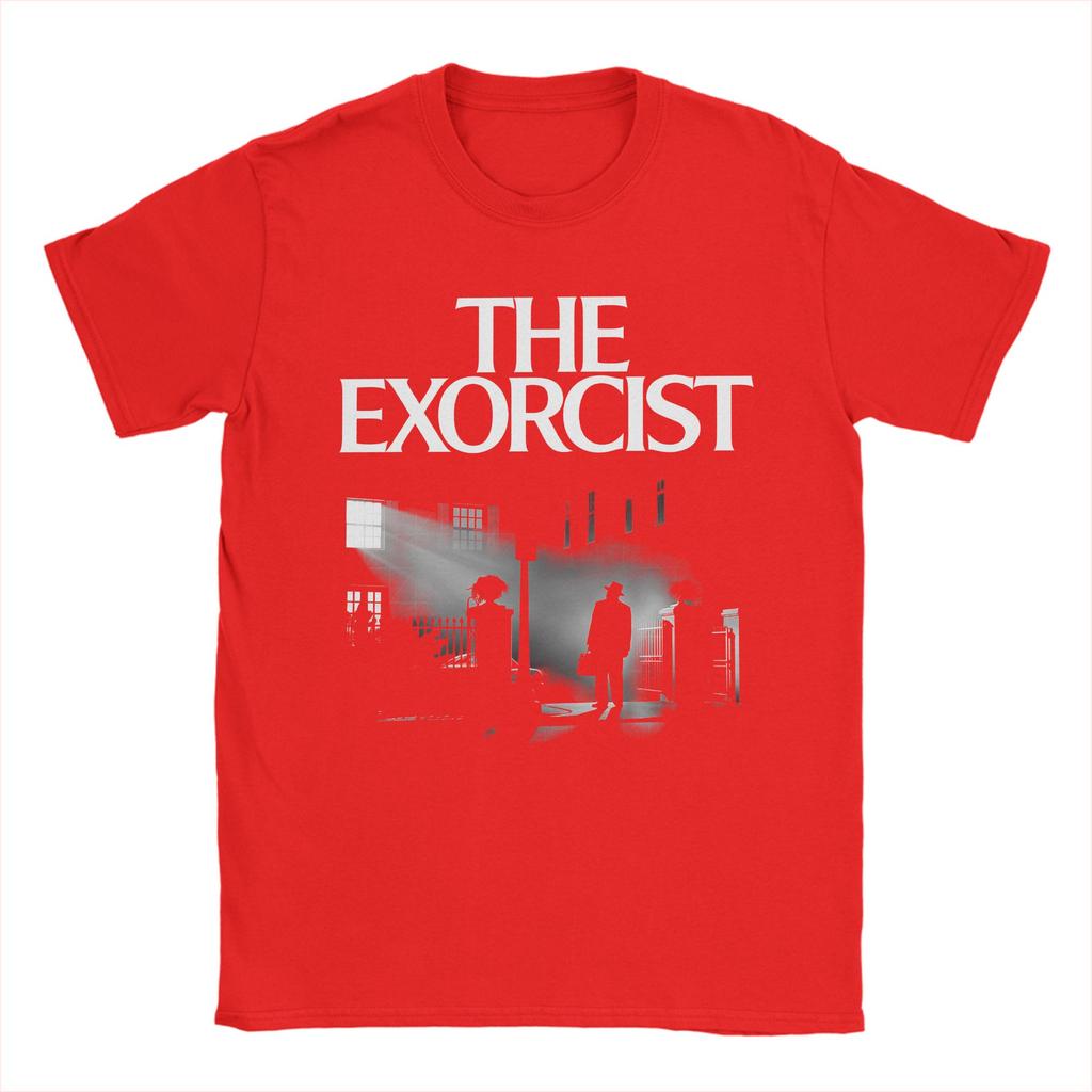 Men The Exorcist Scary Film T Shirt  Cotton Tops Funny Short Sleeve Crew Neck Tee Shirt Plus Size TShirt