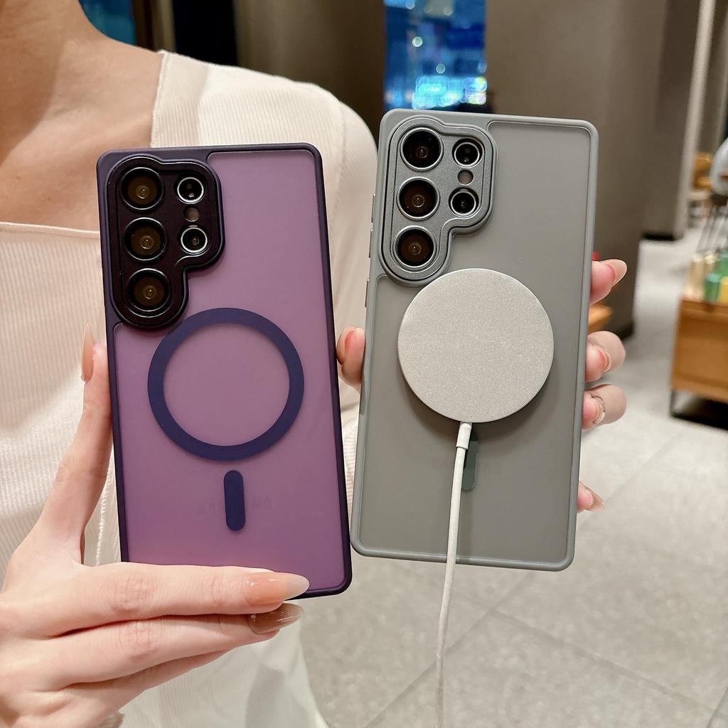 Applicable to Samsung S26Ultra mobile phone case, matte skin feel belt, lens film, magnetic suction S25PLUS anti-drop protective case