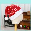 Christmas Decor Velvet Hat With Striped Pattern For Holiday Party Decorations