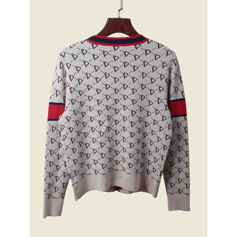 Small Man Knitting Cardigan Women's Clothes 2024 Fall and Winter New Arrival Classic Style Fashion Jacquard Chic Sweater Short Coat