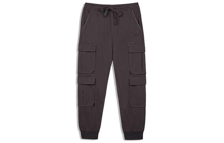 Li Ning Cargo Pants Unisex Ebony Black Moderate AKLQ853-2 S