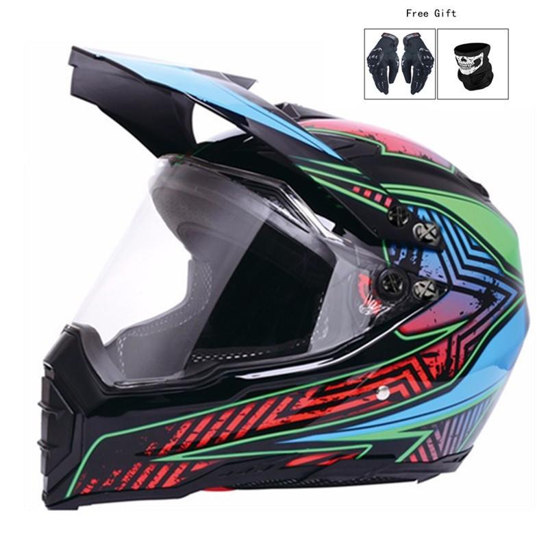 Full Face Motorcycle Helmet Men Women Off-Road Electric Bike ATV Dirt Racing