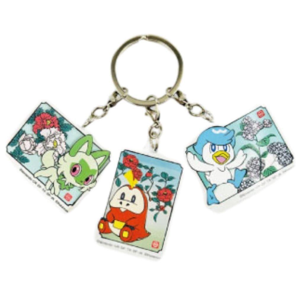 Marimocraft Pokemon Japanese Pattern 3-Linked Acrylic Keychain Sprigatito and Fuecoco PKM-910